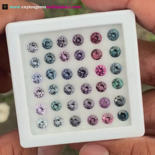 Spinel Rounds Multicolor Natural Unheated Parcel of 12.85 Ct / 36 Loose Gemstones For Jewelry Making 💎✨