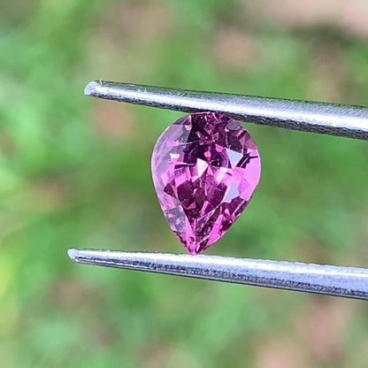 Velvet / Purplish Pink Spinel 1.45 Ct Pear Cut Natural Loose Gemstone from Sri Lanka