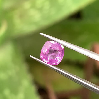 Purplish Pink Sapphire Cushion 0.63 Ct Heated Only Natural Loose Gemstone