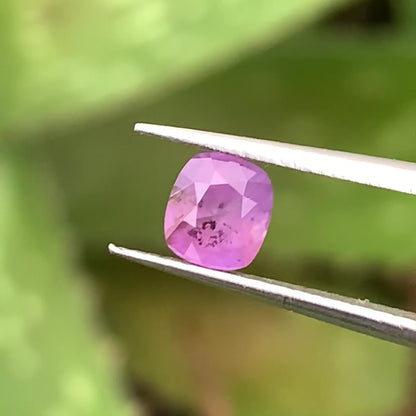 Unheated Hazy Purple Sapphire Cushion 0.81 Ct Natural Loose Gemstone