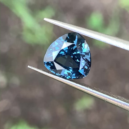 Teal Blue Spinel Trillion 2.40 Ct Natural Loose Gemstone From Sri Lanka