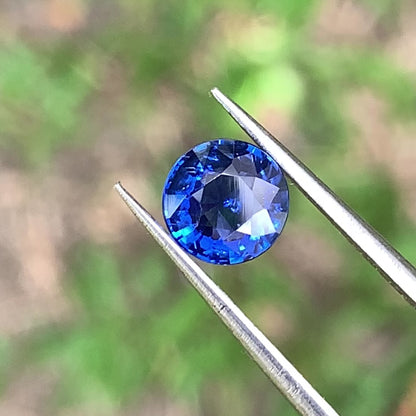 Blue Sapphire 6.5 mm Round 1.13 Ct Natural Loose Gemstone For Jewelry Making