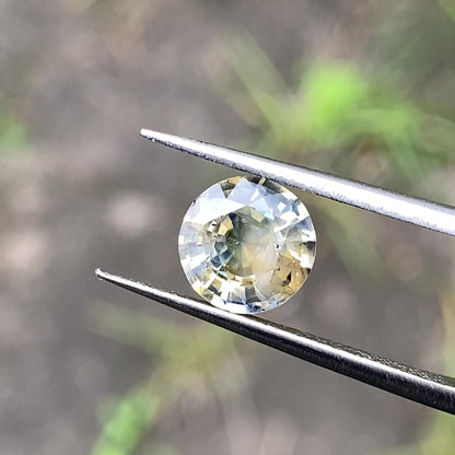 Yellow & Blue Bicolor Sapphire 7.5 mm Round 1.78 Ct Natural Loose Gemstone For Jewelry Making 💎✨