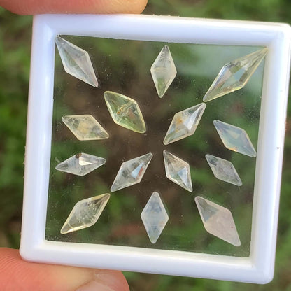 Salt and Pepper Sapphire & Yellow Sapphire Crystal Kites Wholesale Parcel of 8.71 Ct / 14 Stones Natural Unheated Loose Gemstones