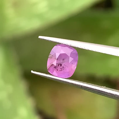 Unheated Hazy Purple Sapphire Cushion 0.81 Ct Natural Loose Gemstone