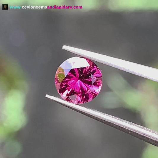 Red Garnet Fantasy Cut / Concave Cut 5 mm Round 0.63 Ct Natural Loose Gemstone For Jewelry Making 💎✨