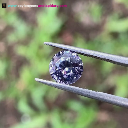 Purplish Gray Spinel 6.3 mm Round 1.33 Ct Natural Loose Gemstone from Sri Lanka 💎✨