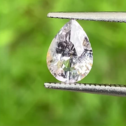 Silvery Gray Spinel Pear Cut 1.35 Ct Natural Unheated Loose Gemstone from Sri Lanka