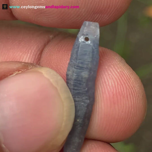 Unheated Sapphire Crystal 6.56 Ct Drilled Corundum for Pendant 💎✨