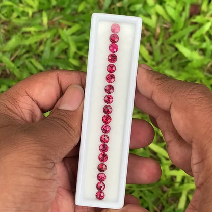Football Cut Red Garnet 11.08 Ct / 18 Stones Loose Gemstone Parcel For Jewelry Making 💎✨