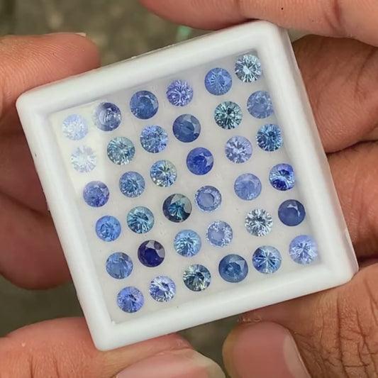 Blue Sapphire Parcel - 36 Round Stones (11.02 Ct) 💎