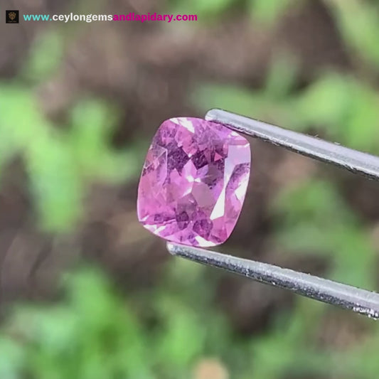 Purplish Pink Spinel Rectangular Cushion 1.25 Ct 💎