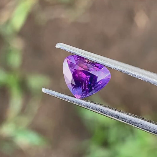 ✨ Hazy Bicolor Sapphire Heart Natural Unheated Pink &amp; Purple Heart 1.51 Ct Loose Gemstone 💎