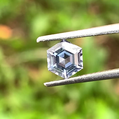 Teal Blue Spinel Hexagon 5.4 mm / 0.85 Ct Natural Loose Gemstone For Center Stone