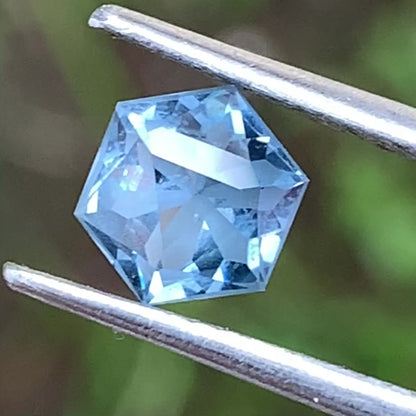 Teal Spinel Hexagon 1.15 Ct Creative Lotus Cut Loose Gemstone