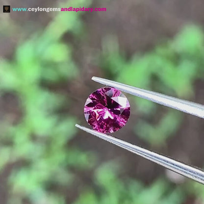 Pinkish Garnet Fantasy Cut / Concave Cut 4.9 mm Round 0.50 Ct Natural Loose Gemstone For Jewelry Making 💎✨