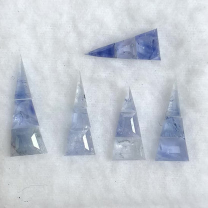 Blue Sapphire Rose Cut Tapered Blades 5.70 Ct / 5 Suits Natural Heated Only Loose Gemstones from Sri Lank