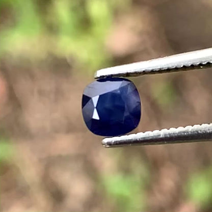 Deep Blue Milky Sapphire Cushion 0.57 Ct Heated Only Natural Loose Gemstone For Jewelry Making