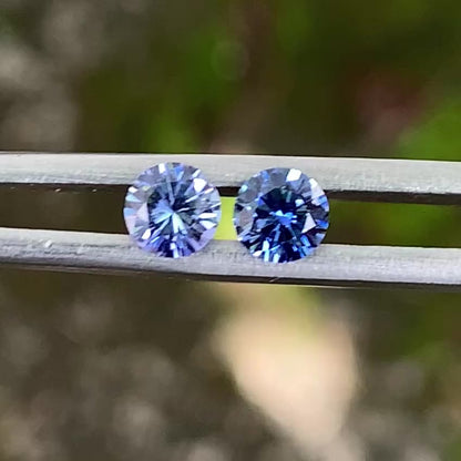 Blue Sapphire Round Pair 4.5 mm / 0.80 Ct Heated Only Natural Loose Gemstones for Earrings