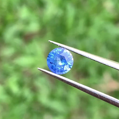 Blue Sapphire Round Cut 0.8 Ct Natural Loose Gemstone For Jewelry Making 💎✨