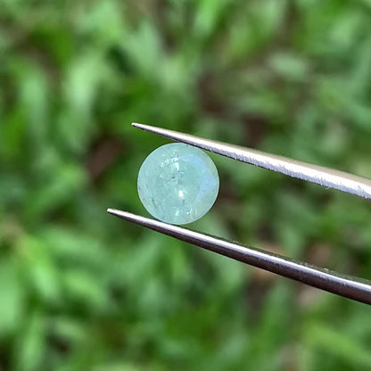 Green Sapphire Round Cut 6.6 mm / 1.57 Ct Natural Loose Gemstone For Jewelry Making 💎✨