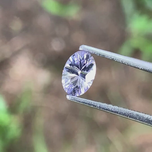 ✨ Lavender Spinel Concave Cut / Fantasy Cut Oval 0.53 Ct Natural Loose Gemstone From Sri Lanka 💎