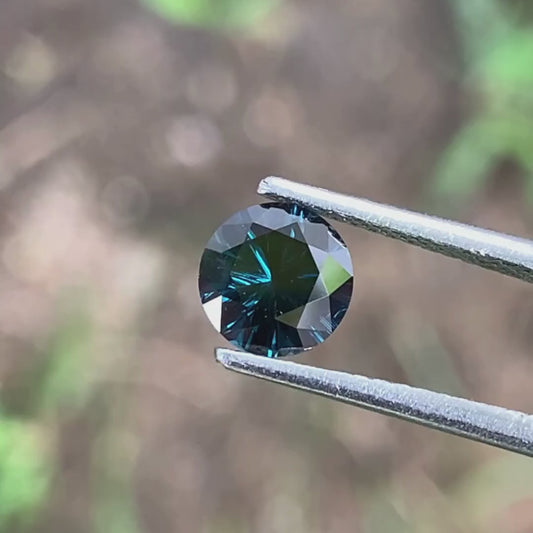 ✨ Teal Blue Spinel Concave Cut / Fantasy Cut Round 5.9 mm / 0.78 Ct Natural Loose Gemstone From Sri Lanka 💎