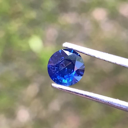 Blue Sapphire 5.7 mm Round Heated Only 0.69 Ct Natural Loose Gemstone