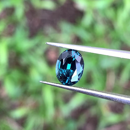 Deep Teal Blue Spinel Oval 1.47 Ct Natural Loose Gemstone For Jewelry Making 💎✨