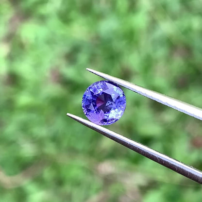 Purplish Blue Bicolor Sapphire Round Cut 1.15 Ct Natural Loose Gemstone For Jewelry Making 💎✨