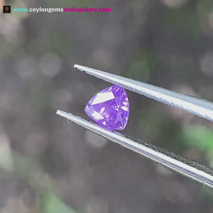 Purple Sapphire Trillion Heated Only 0.3 Ct Natural Loose Gemstone For Jewelry Making 💎✨