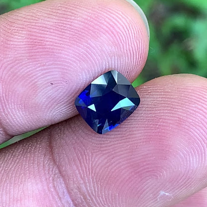 Blue Sapphire Rectangular Cushion Heated Only 2.50 Ct Natural Loose Gemstone for Jewelry Making