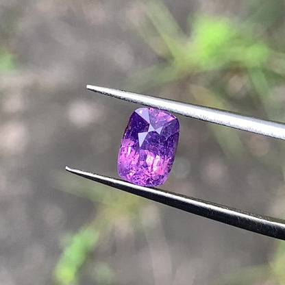 Purplish Pink Sapphire Rectangular Cushion 1.56 Ct Natural Loose Gemstone For Jewelry Making 💎✨