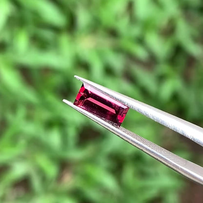 Red Garnet Rectangle 0.76 Ct Natural Loose Gemstone For Jewelry Making 💎✨