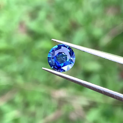 Blue Sapphire Round Cut 0.73 Ct Natural Loose Gemstone For Jewelry Making 💎✨