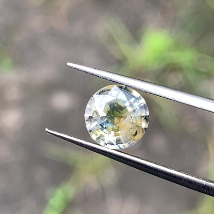 Yellow & Blue Bicolor Sapphire 7.5 mm Round 1.78 Ct Natural Loose Gemstone For Jewelry Making