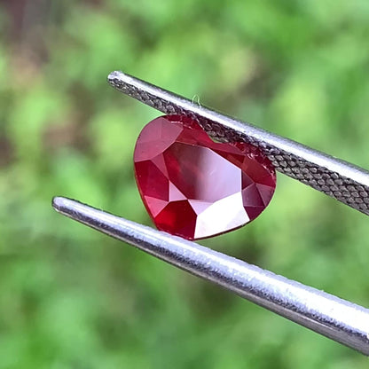 Hazy Orangish Red Garnet Heart 1.7 Ct Loose Gem Stone from Sri Lanka