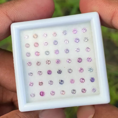 Pink & Purple Sapphire 1.83 Ct / 49 Loose Gemstone Parcel For Jewelry Making 💎✨