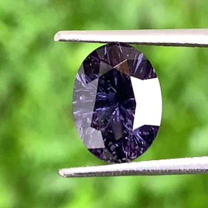 Natural Spinel Oval 2.7 Ct Deep Purple Concave Cut Loose Gemstone For Jewelry Making