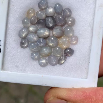 Star Sapphire Roundish And Ovalish Cabochons 20.45 Ct / 31 Stones Natural Wholesale Loose Gemstone Parcel from Sri Lanka