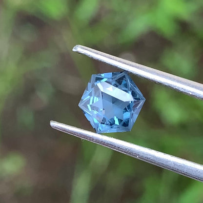Teal Spinel Hexagon 1.05 Ct Creative Lotus Cut Loose Gemstone