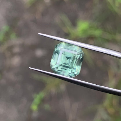 Mint Green Zircon Emerald Cut Octagon 6.20 Ct Natural Loose Gemstone For Jewelry Making 💎✨