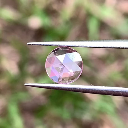 Rose Cut Peach Sapphire 0.71 Ct Modified Round Heated Only Natural Loose Gemstone from Sri Lanka