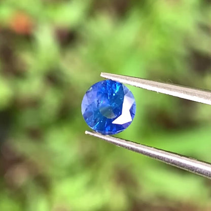 Blue Sapphire 4.8 mm Round 0.55 Ct Natural Loose Gemstone For Jewelry Making