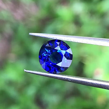 Blue Sapphire 6.5 mm Round Heated Only 1.75 Ct Natural Loose Gemstone for Jewelry Making