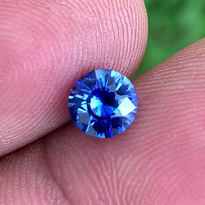 Blue Sapphire 6.2 mm Round Heated Only 1.20 Ct Natural Loose Gemstone for Jewelry Making