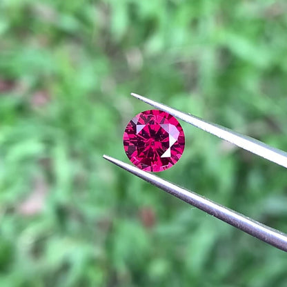Red Garnet Round Cut 1.51 Ct Natural Loose Gemstone For Jewelry Making 💎✨