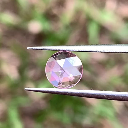 Rose Cut Peach Sapphire 0.71 Ct Modified Round Heated Only Natural Loose Gemstone from Sri Lanka