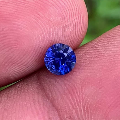 Blue Sapphire 5.5 mm Round Heated Only 1 Ct Natural Loose Gemstone for Jewelry Making