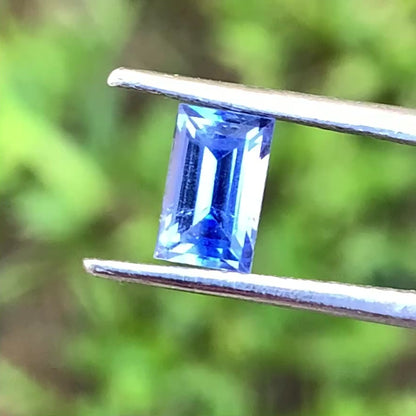 Blue Sapphire Rectangle 1.25 Ct Natural Loose Gemstone from Sri Lanka